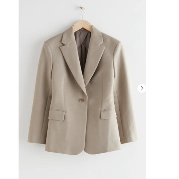 Other Stories Jackets Coats Nwt Os Single Beige Breasted